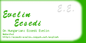 evelin ecsedi business card